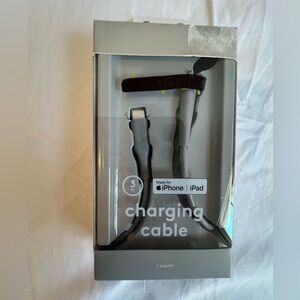 Heyday Black and Gray Charging Cable for iPhone and iPad - 3’